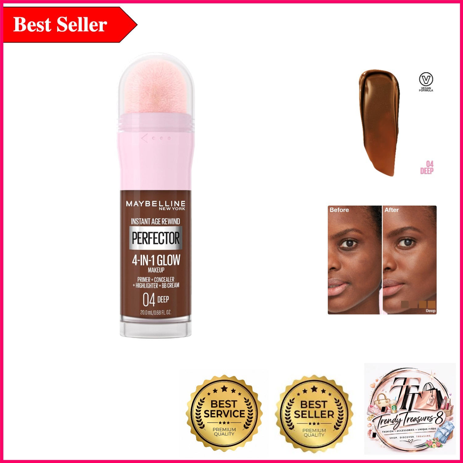 Instant Age Rewind 4-in-1 Glow Makeup for Deep Skin