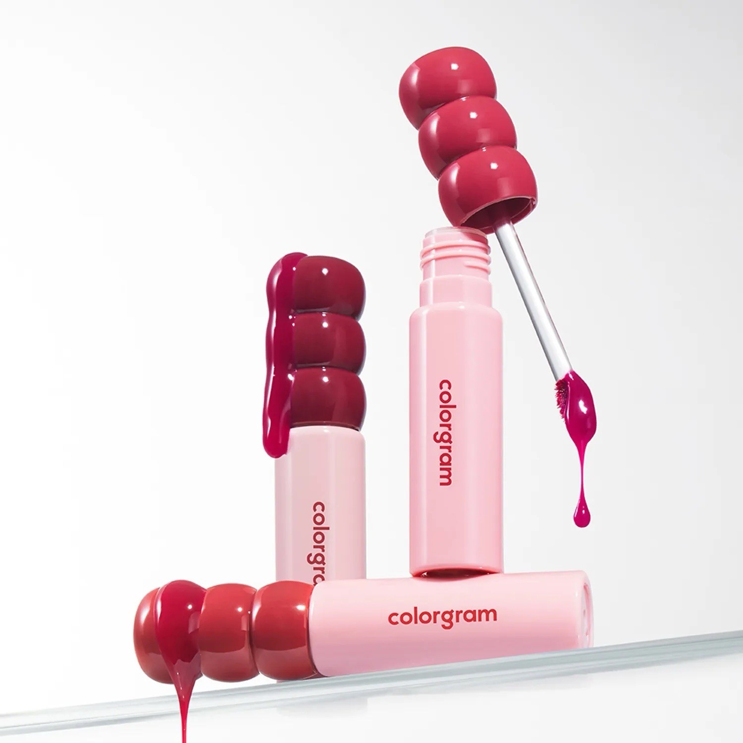 Colorgram RED BOMB 17 Ticking Apple + Belle Beauty TRUE RED Kisser Fixer Lip Duo