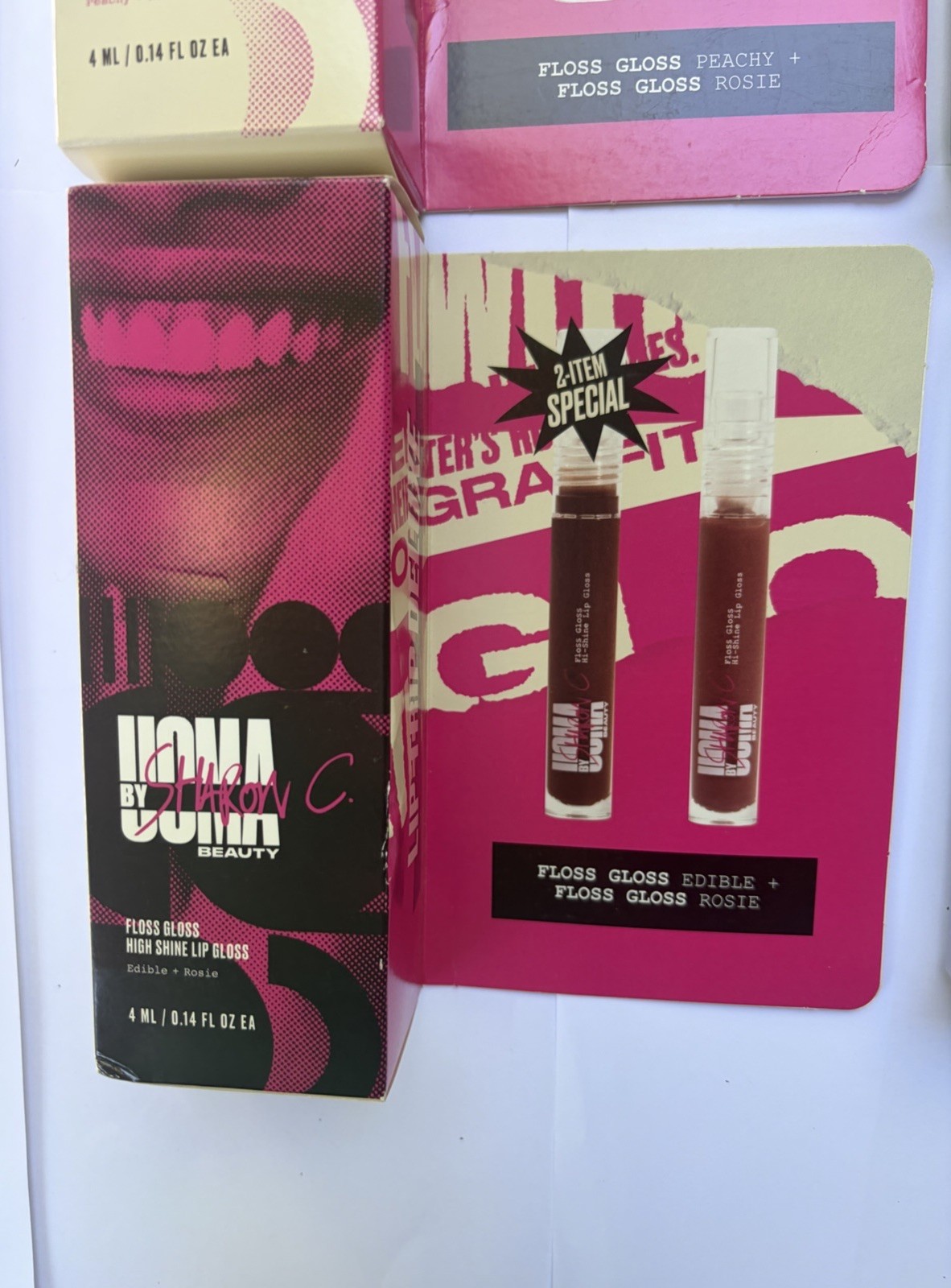 Lot 4 Pc New NOS Makeup No7 Labs Corrector 15mL .5 Oz Light / Med + 2 Lip Gloss