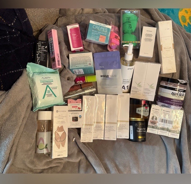 Skincare and Beauty Product Lot of 30 NEW $355 Retail Briogeo, Almay, NYX, Anua