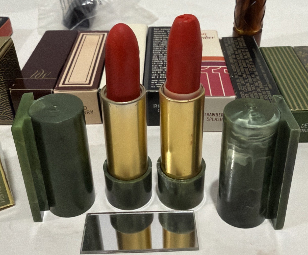 Vintage Avon Lipstick Lot – 17 Discontinued most boxed unused pencil & sharpener