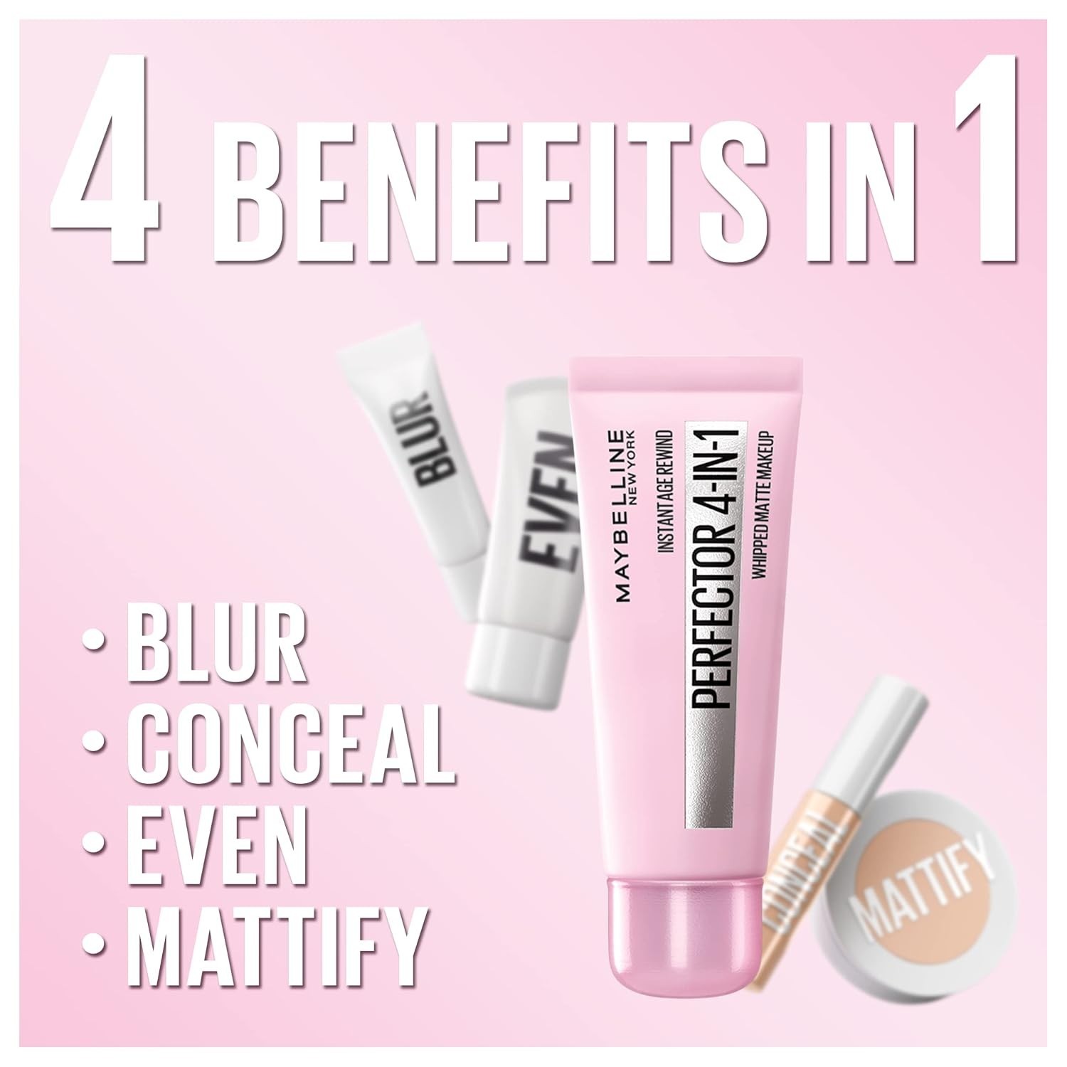 Instant Age Rewind Instant Perfector 4-In-1 Matte Makeup, 02 Light/Medium, 1 …