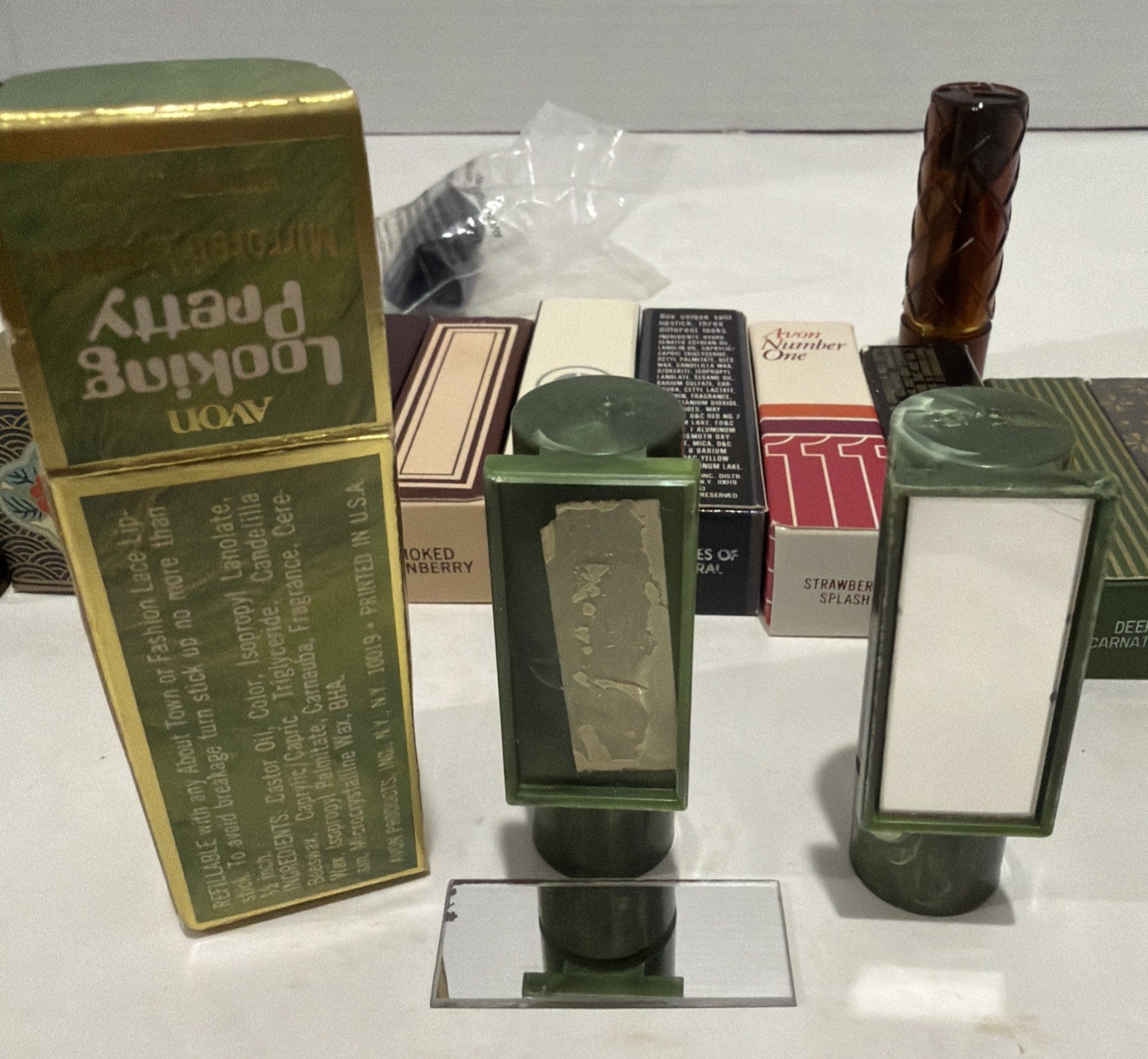 Vintage Avon Lipstick Lot – 17 Discontinued most boxed unused pencil & sharpener