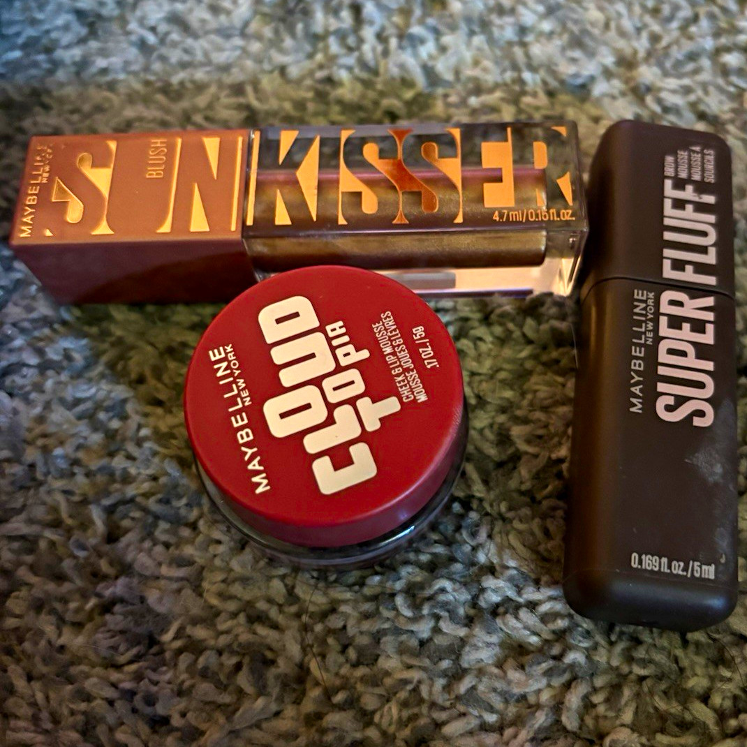 Maybelline New York Sunkisser Blush, Color Tattoo & Super Fluff Mascara Lot