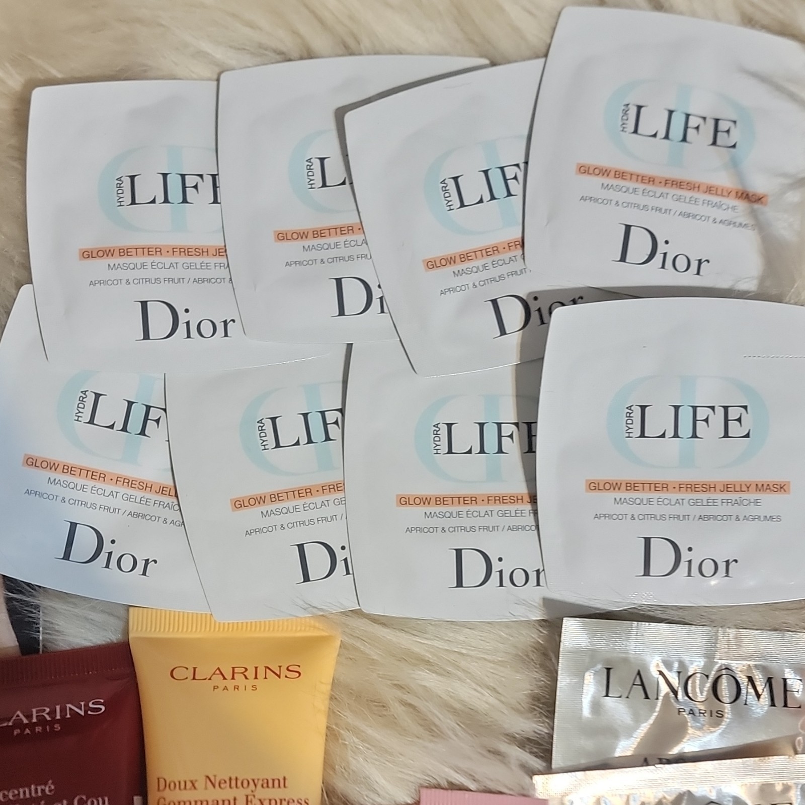 Variety Of Name Brand Skincare. Clarins, Dior, Lancome, Patchology