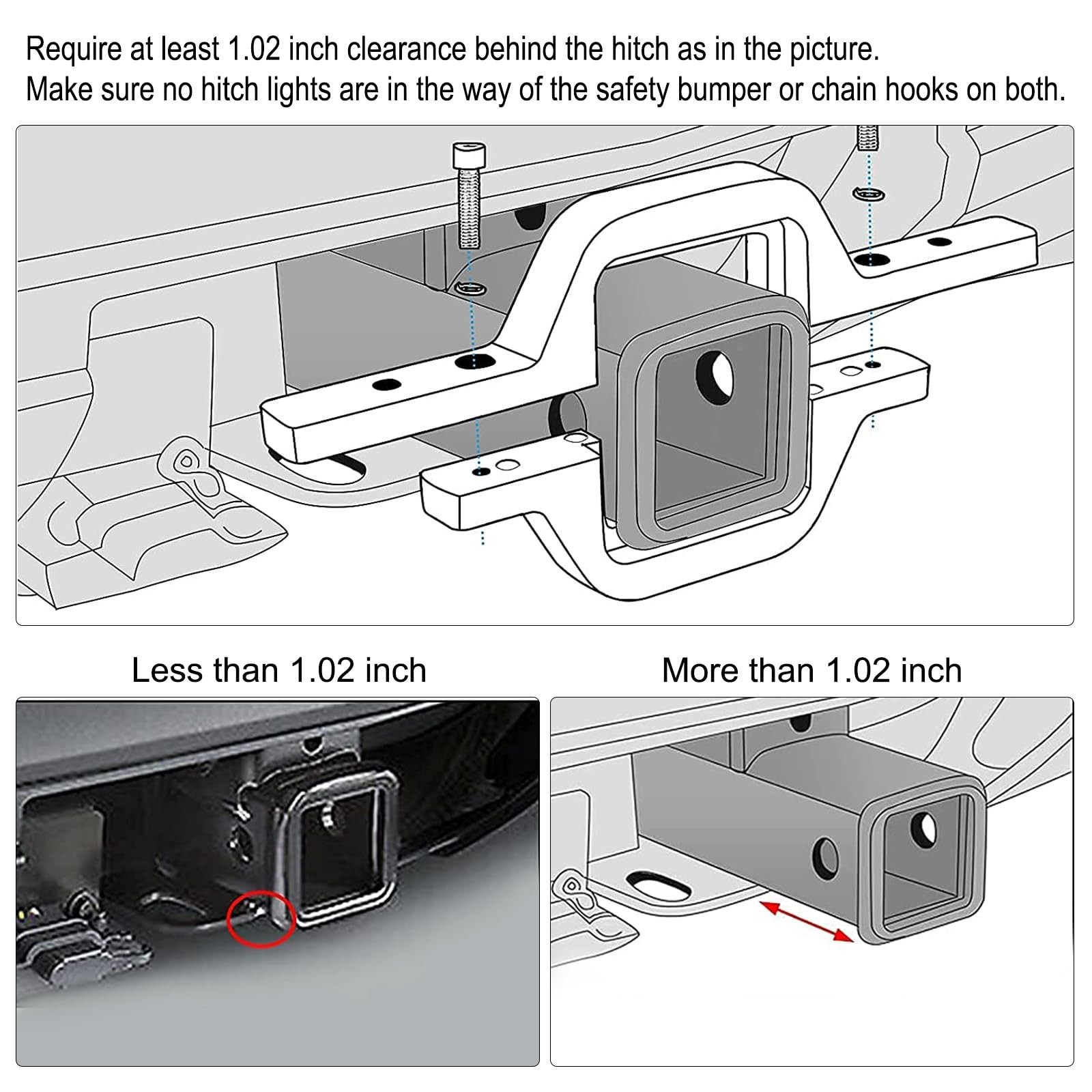 Hitch LED Lights,BESTZHEYU 4 Inch LED Work Light Pods with 2.5 Inch Towing Hi…