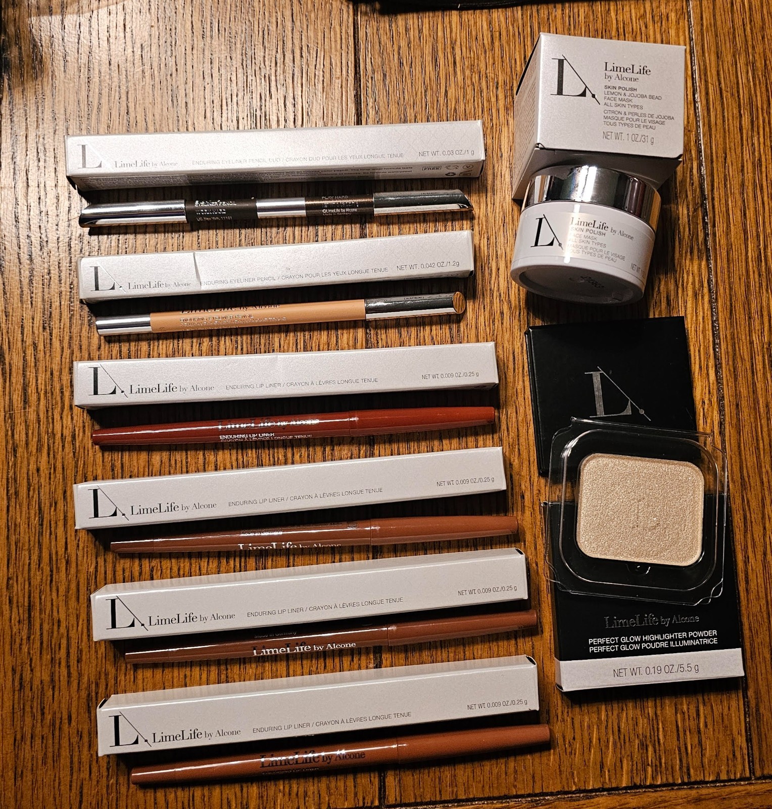 Limelife by Alcone Mixed 8pc Makeup Lot – Lip Liner Eye Liner Highlighter Powder