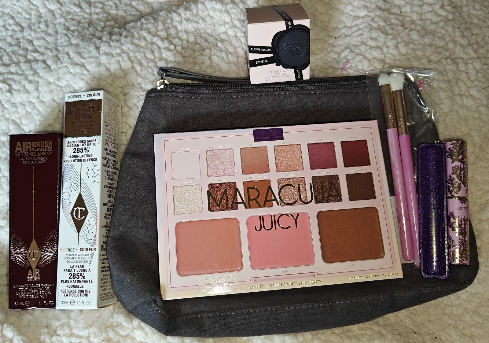 Beauty Bundle Feat- Tarte, Charlotte Tilbury, V&R Flowerbomb Extreme Purfume