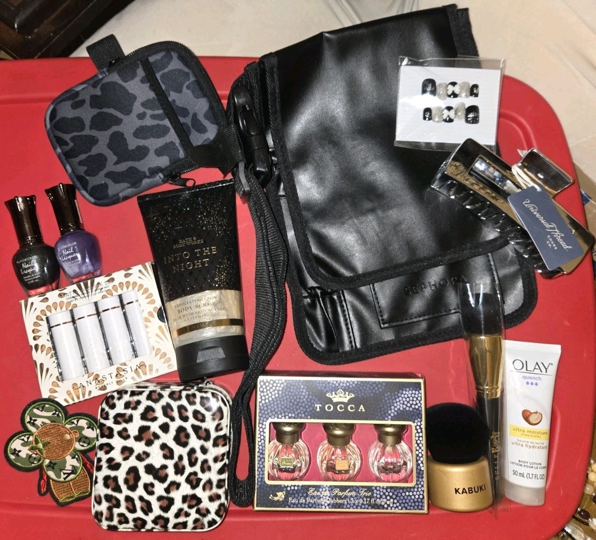 Makeup Cosmetic~Beauty Bundle Lot~14 PC ALL NEW~Sephora Bag Fragrances Lotion