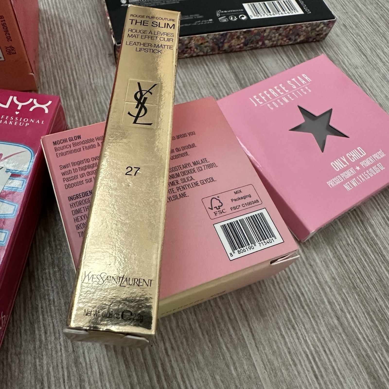 Beauty 6 Piece Makeup Bundle Brand New YSL Lipstick Jeffree Star Kaja Revolution