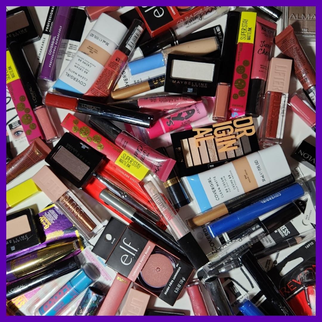 7pc Mixed Makeup Lot, Revlon, Loreal, Maybelline, Covergirl, Almay, NYX, Elf