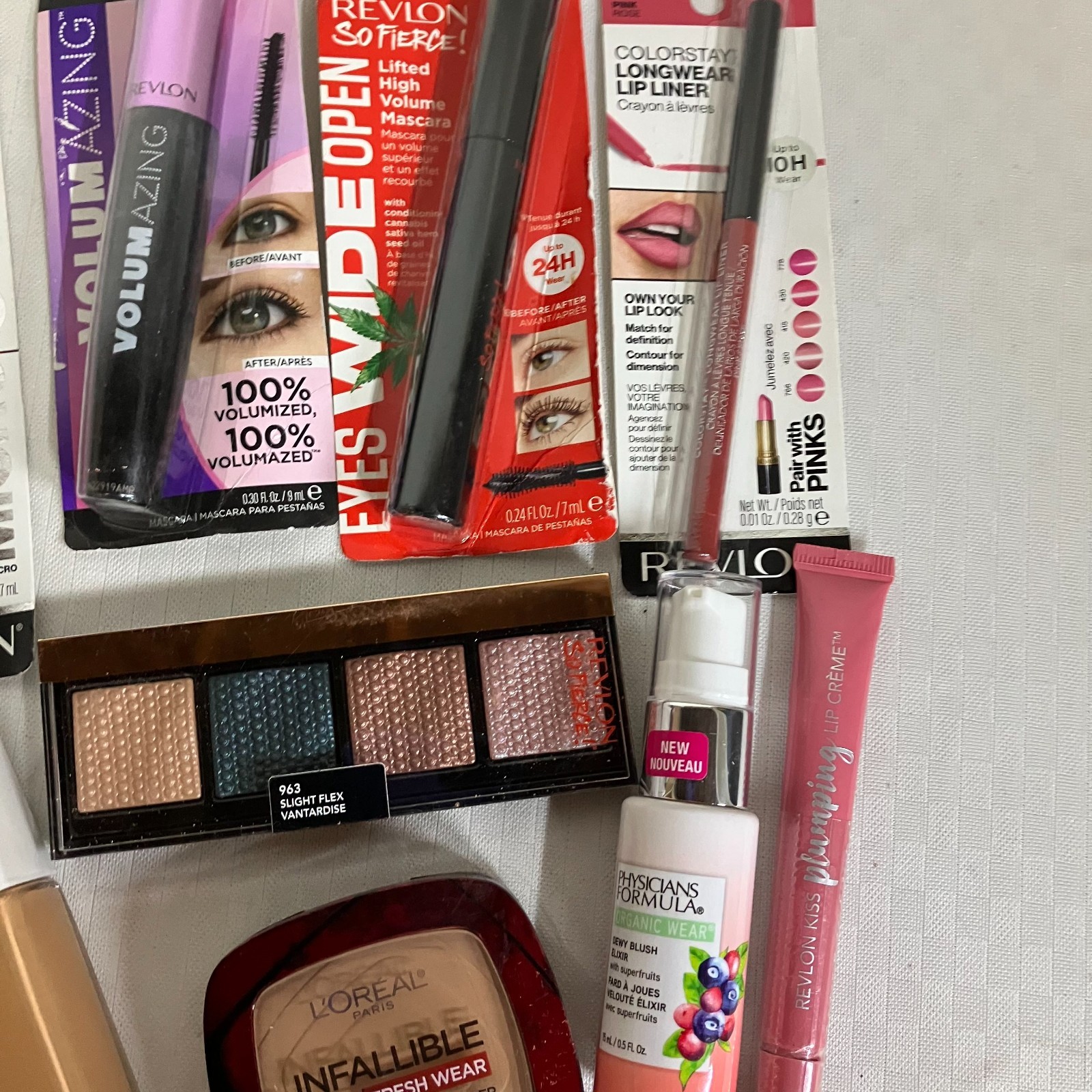 Revlon Maybelline L’Oréal Paris PF Full Face Kit Eye Lip 10-Piece Makeup Set New