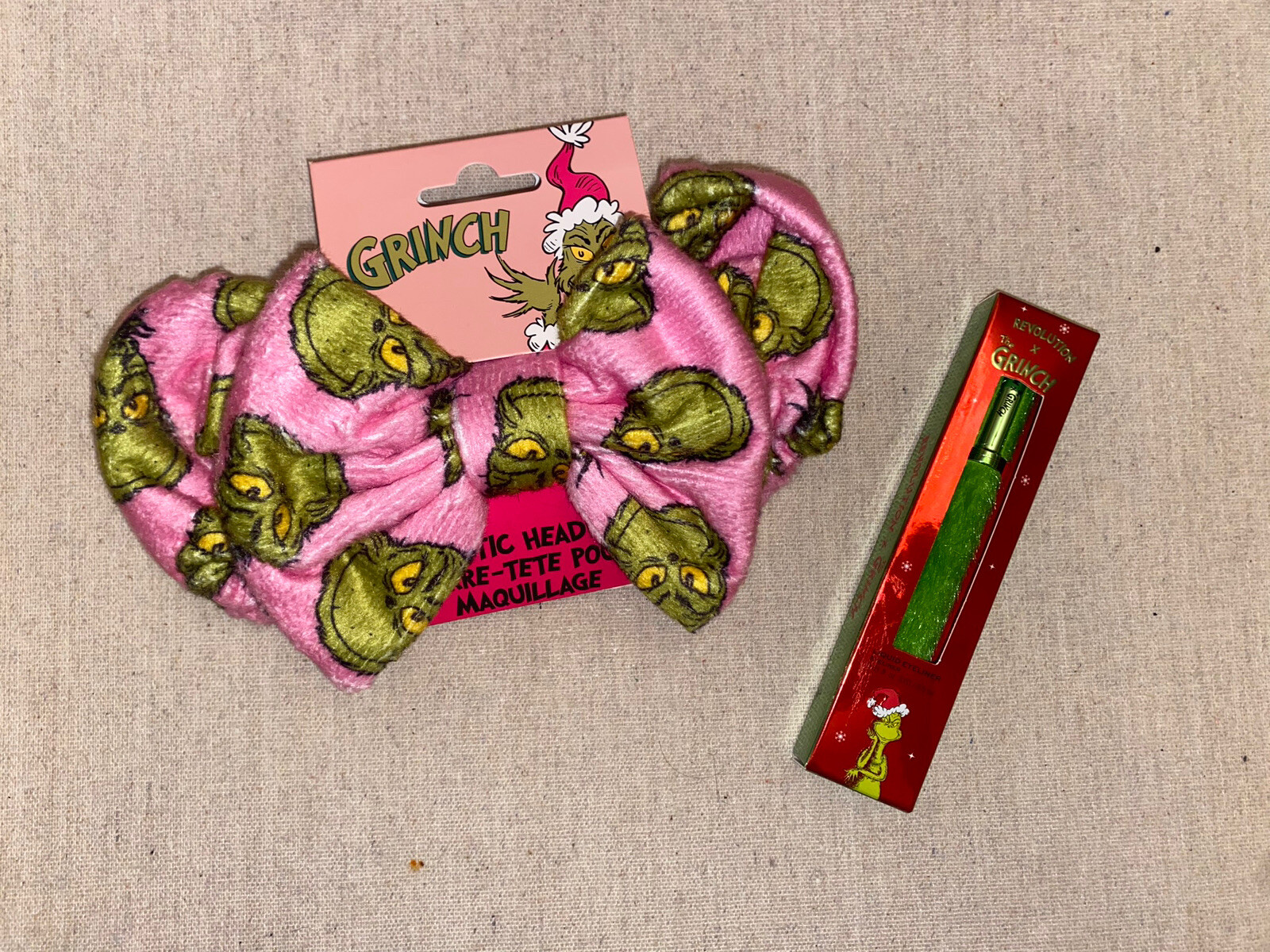 NEW / SEALED! The Grinch x Makeup Revolution Eyeliner & Headband Holiday Set 2
