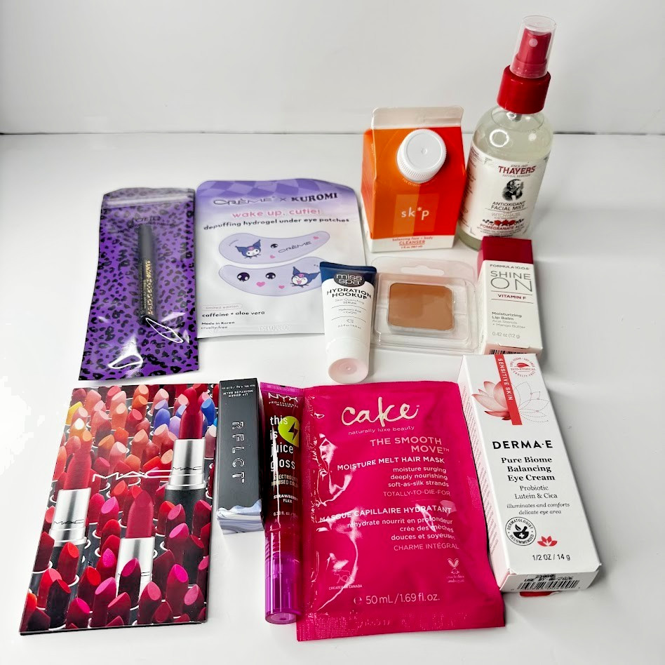 Lot of 12 Deluxe / Travel Size Hair, Skin Care, Makeup Beauty Product Samples