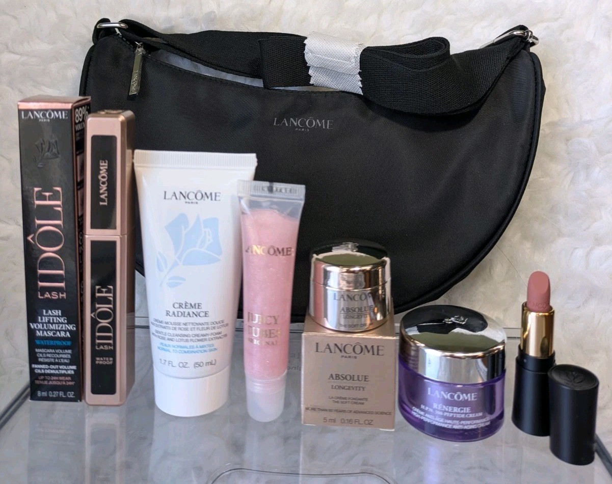 Lancome 7pcs Bundle Absolute longevity, Renergie, Creme Radiance, Idole Lash NEW