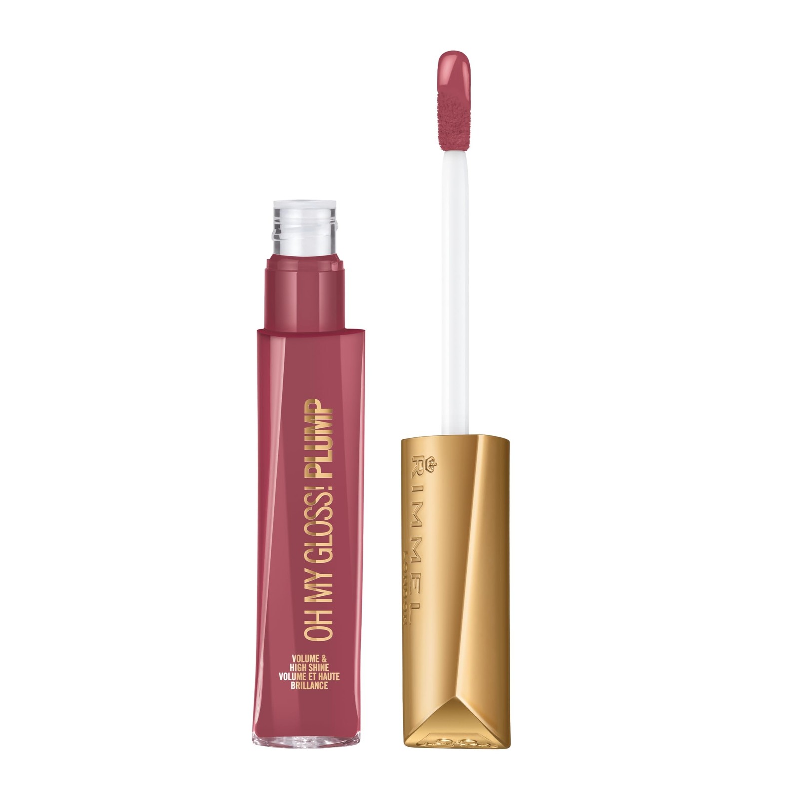 Rimmel Stay Plumped Lip Gloss, 211 Mauve Mama, Pack of 1 1 Count (Pack of 1)