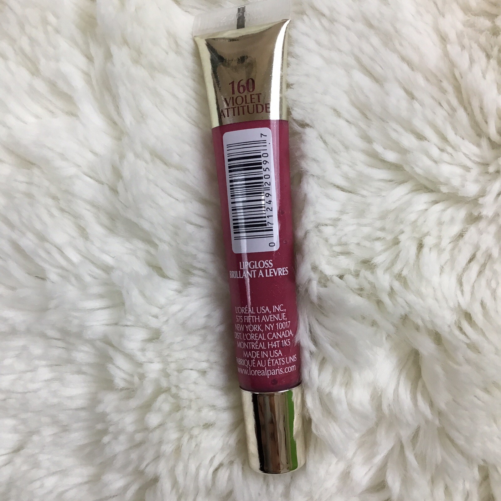 L’oreal 3 Pc Le Lip Gloss Violet, Black/Charcoal Liquid Eye Shadow Eye Liner B6