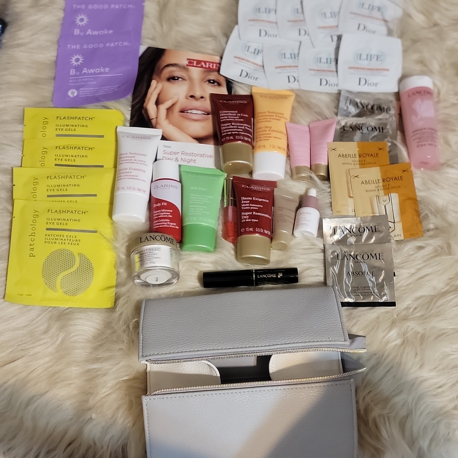 Variety Of Name Brand Skincare. Clarins, Dior, Lancome, Patchology