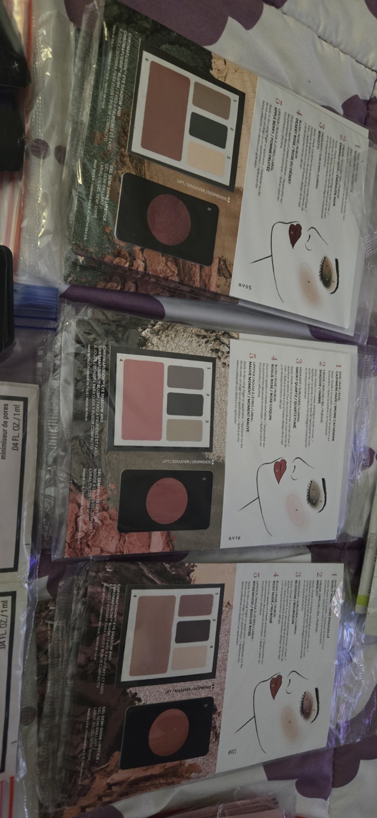 Mary Kay Lot of Assorted Samples Lines of Makeup, Timewise & Cleaners B14