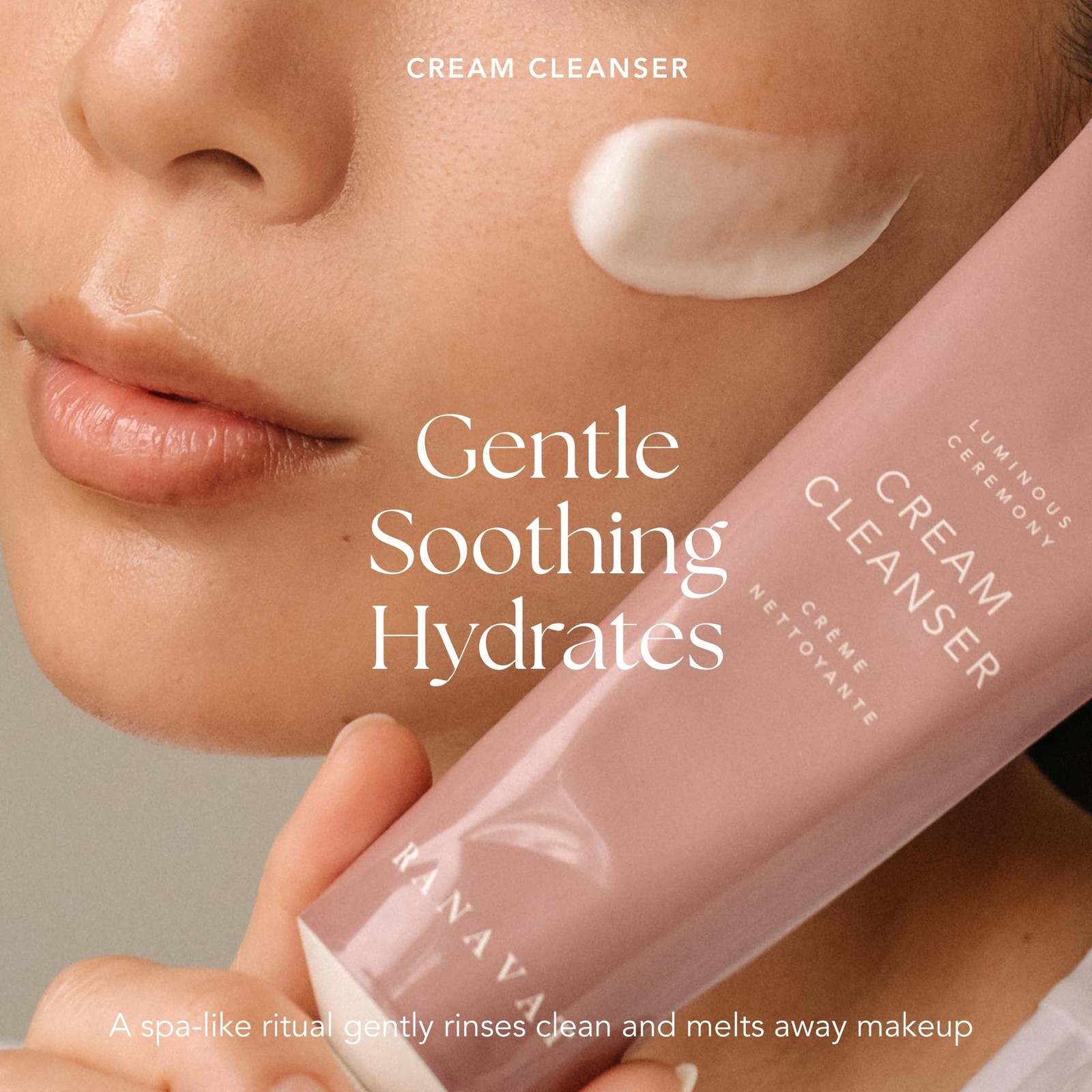 RANAVAT Cream Cleanser – Daily Facial Cleanser Doubles as Waterproof Eye Make…