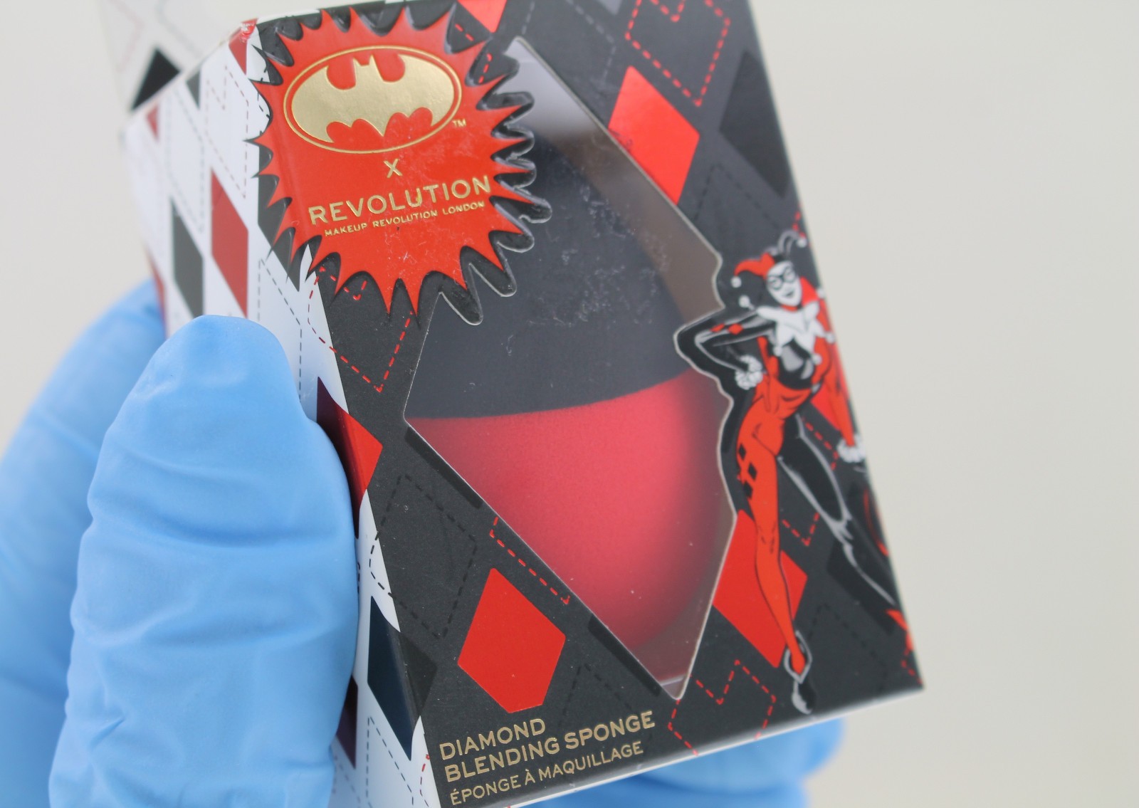 New Revolution Makeup Harley Quinn Lot – Cosmetic Bag, Eyeshadow Palette, Sponge