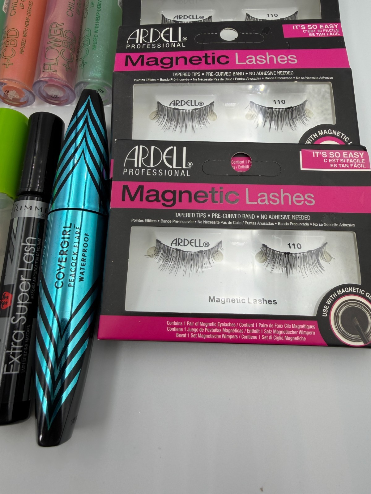 15PCS Mixed Beauty Lot Makeup Assorted Lip Products False Lashes Ardell Flower