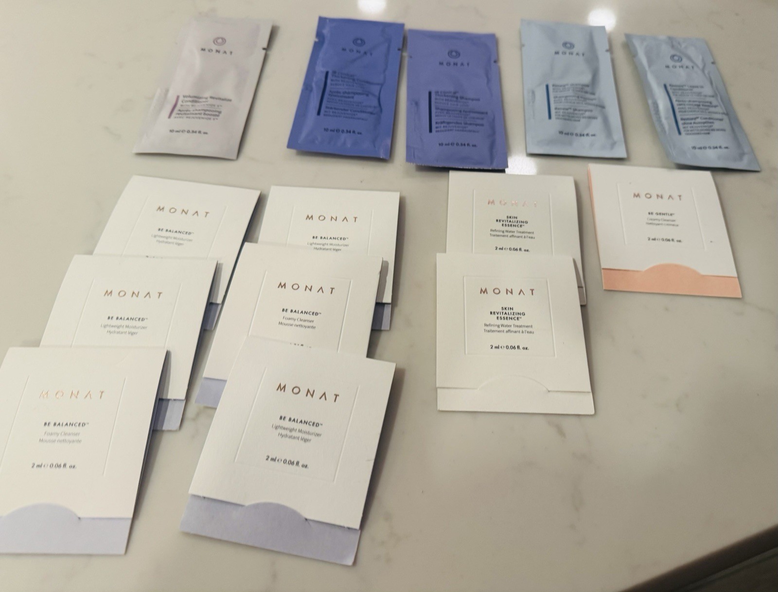 MONAT Sample Bundle Lot of 14 ~ Haircare & Skincare