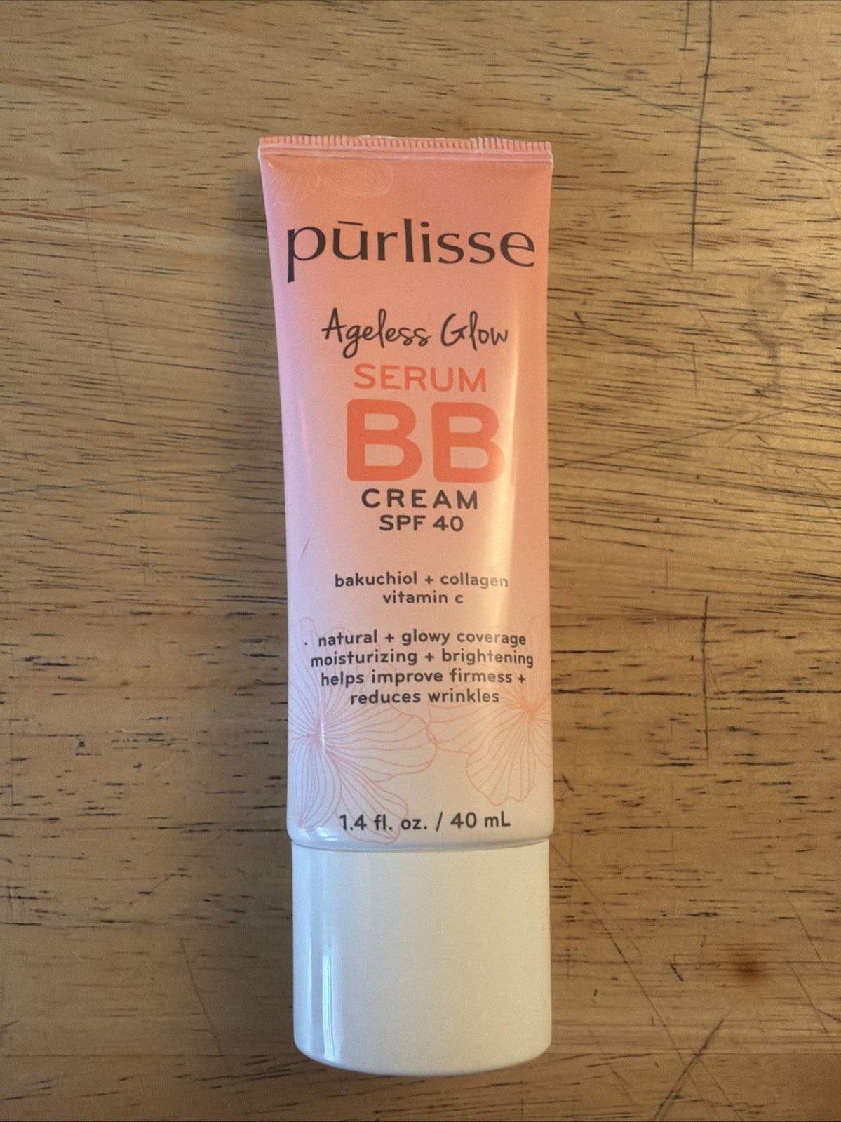 Purlisse Ageless Glow Serum BB Cream Light SPF 40 – Glow BB with SPF – 1.4 Oz