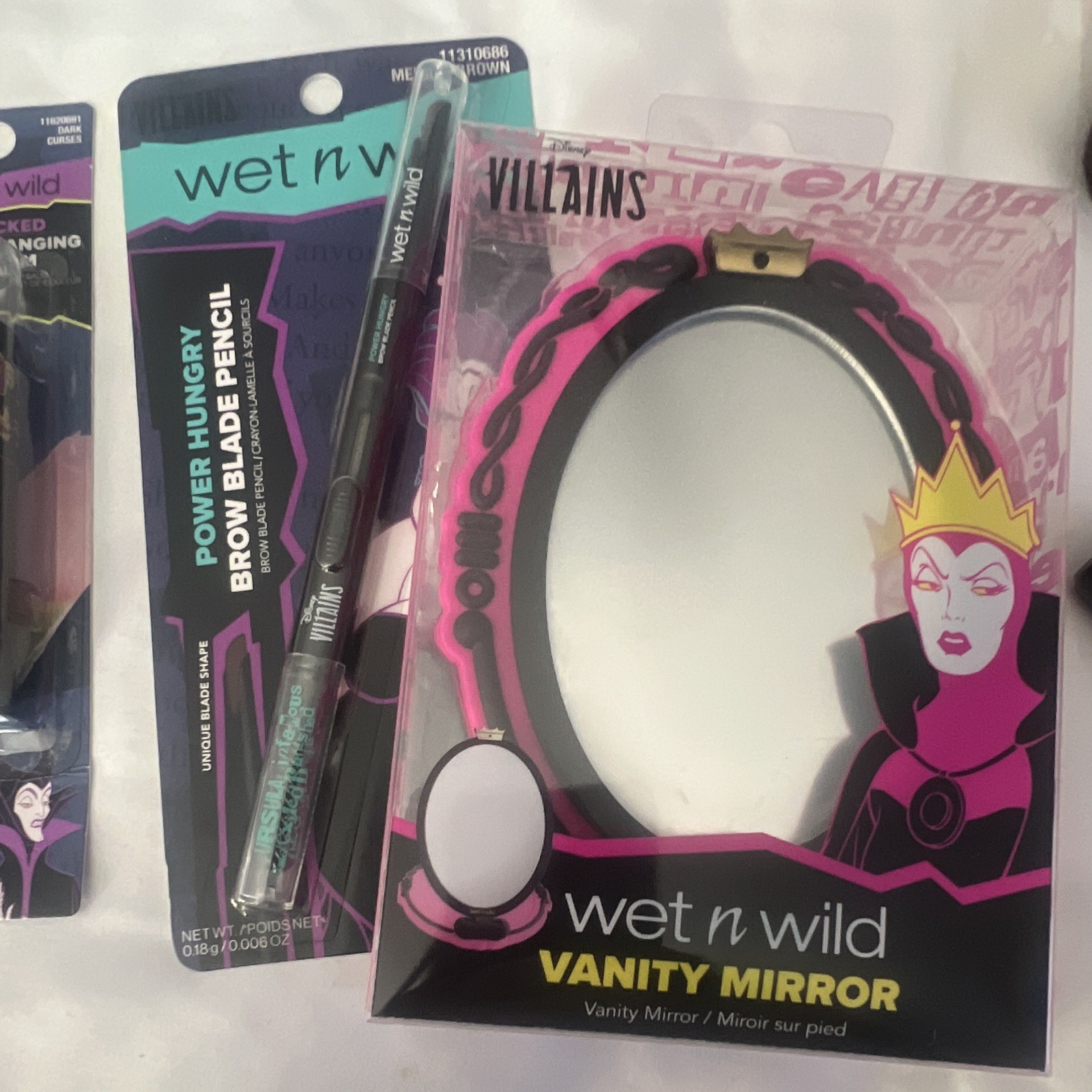 Wet n Wild Cream Blush, Lip Foil, Lip Balm, Brow Pencil, Vanity Mirror Lot