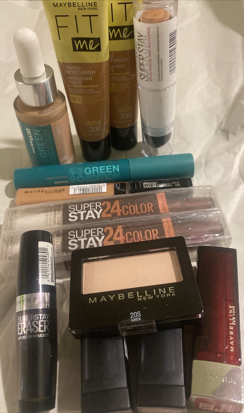 Maybelline Makeup Cosmetic Bundle Medium Tone Tinted FACE Eyes LIPSTICK & MORE🫦