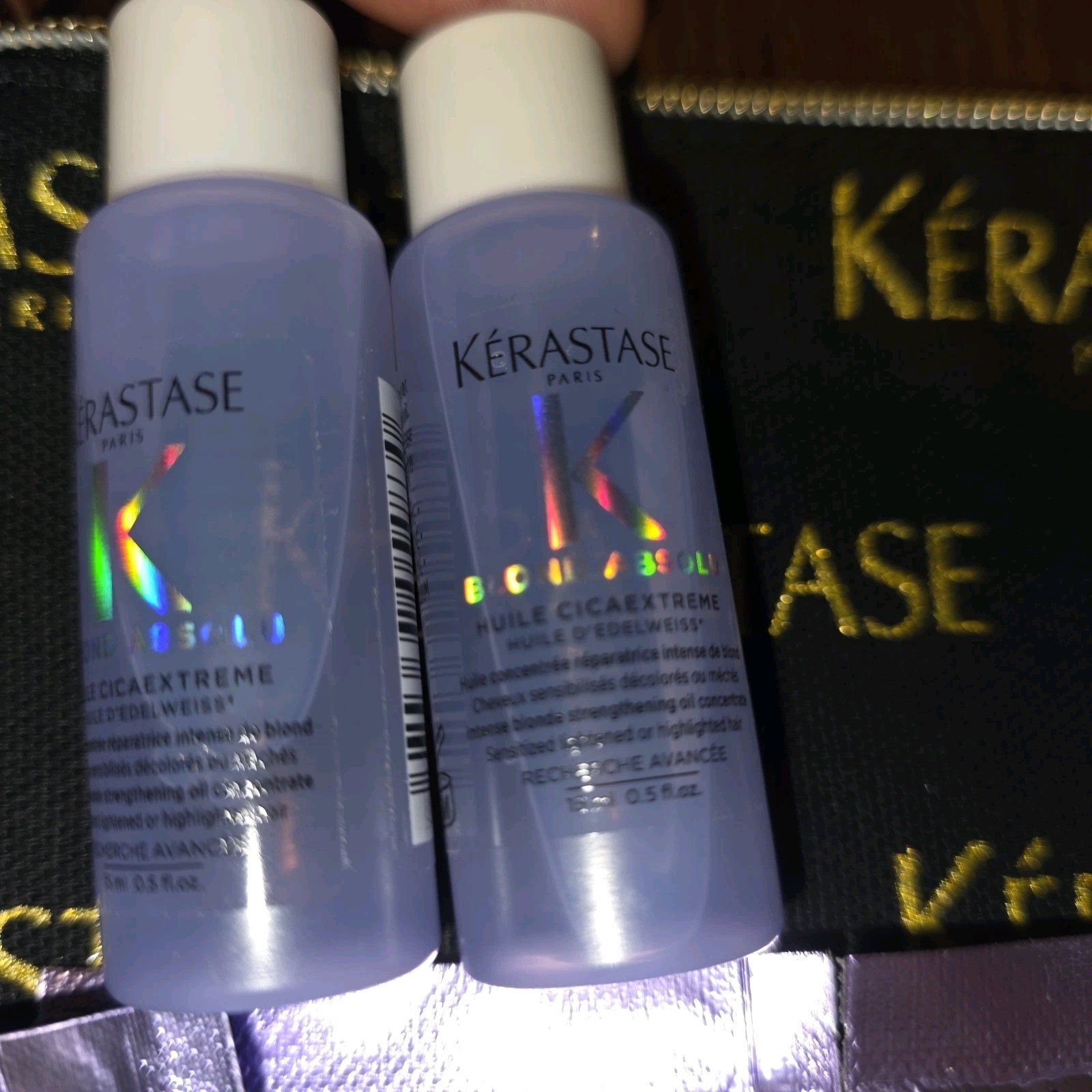 KERASTASE BLOND ASOLU SAMPLE Packet LOT WITH MAKEUP BAG