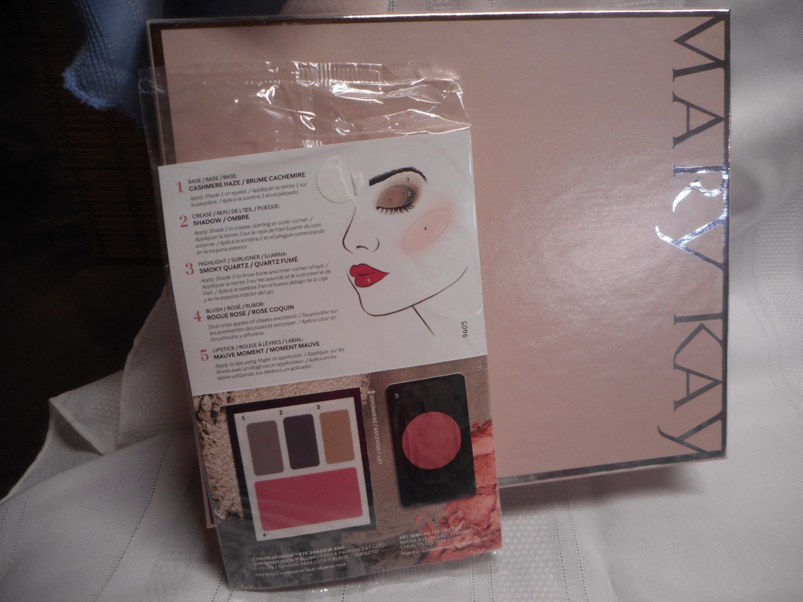 Mary Kay color card sample sheets 1 Pack (5 Sheets) Cashmere Ombre Smoky Quartz