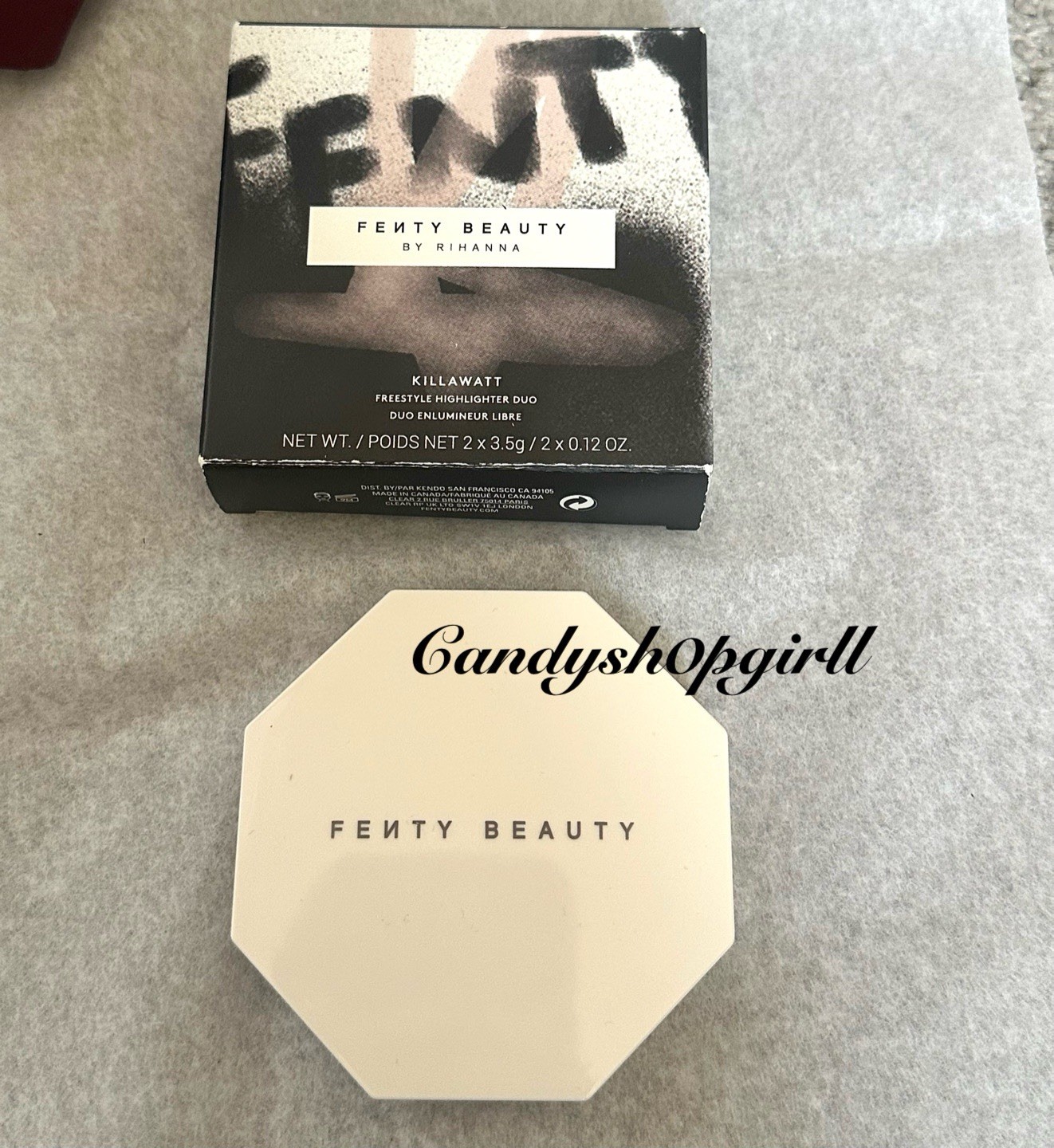7PC Fenty Beauty Killawatt Highlighter/Stunna Lip Paint/Mascara/Gloss Bomb/Spong