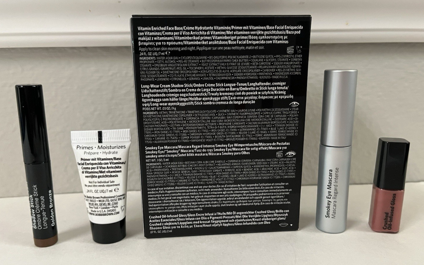 BOBBI BROWN Travel Mini BestSellers Set Face Base/Shadow Stick/Mascara/Lip Gloss