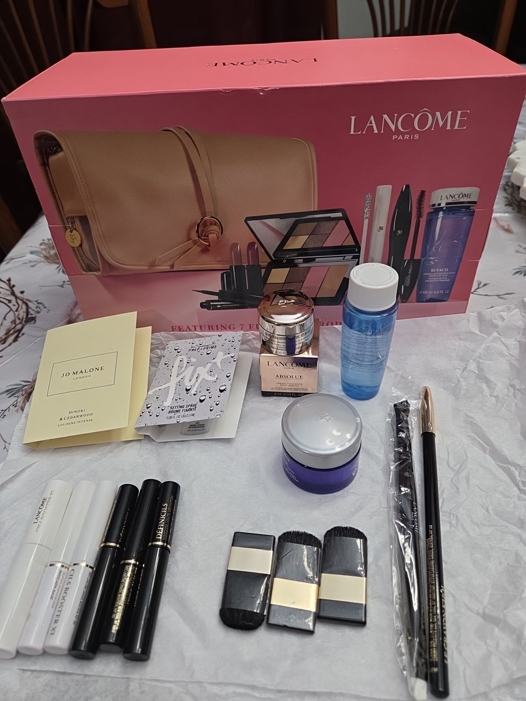 Lancome Travel Make Up Bag & Lot Of 17 Assorted Products