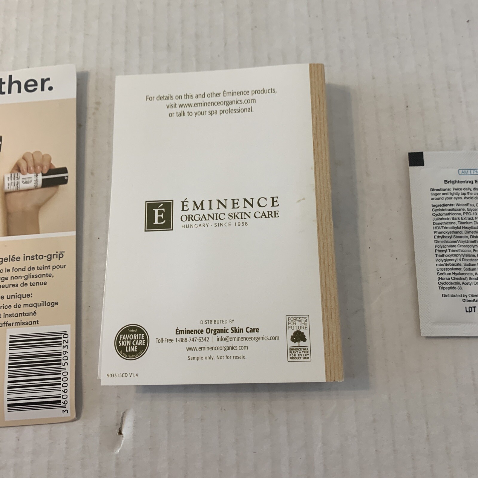 Lot of 5 Skin Care/ Bueaty Product Samples. Eminenece, Lip Mask, Dermablend