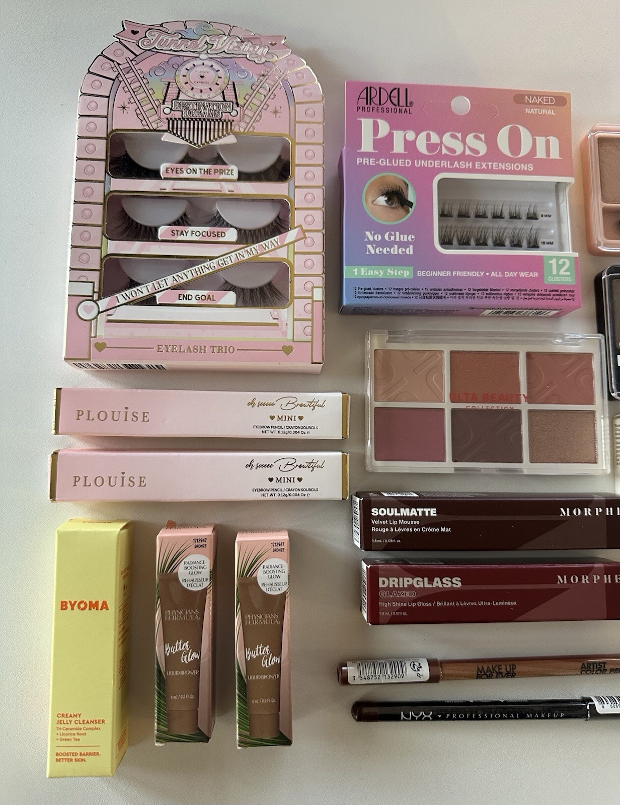 P.Louise, Ardell, CoverGirl, Morphe, Benefit, Byoma, NYX & more NIB makeup lot