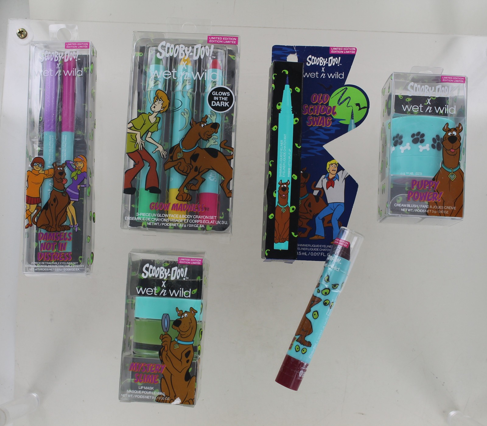 New Wet N Wild Scooby Doo! Lot – Eyeliners, Blush, Lip Mask, Body Crayons +