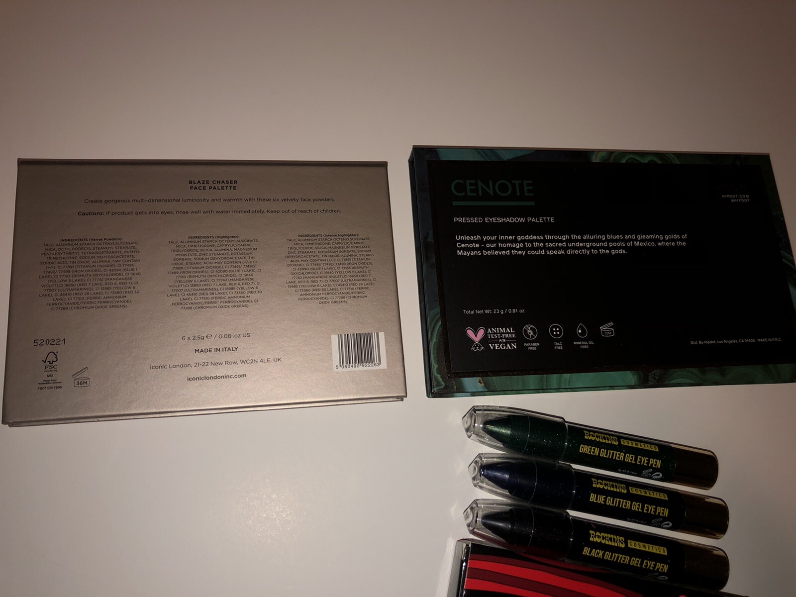 BoxyCharm Luxe Lot Luxie Brushes, Iconic Blaze Chaser, Hipdot Cenote, Hot Mess