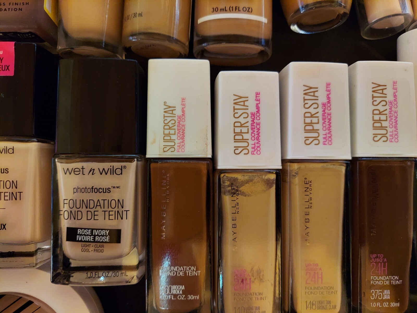 Lot Of Assorted Foundations ~ Maybelline, Covergirl, Elf, L’Oreal & More