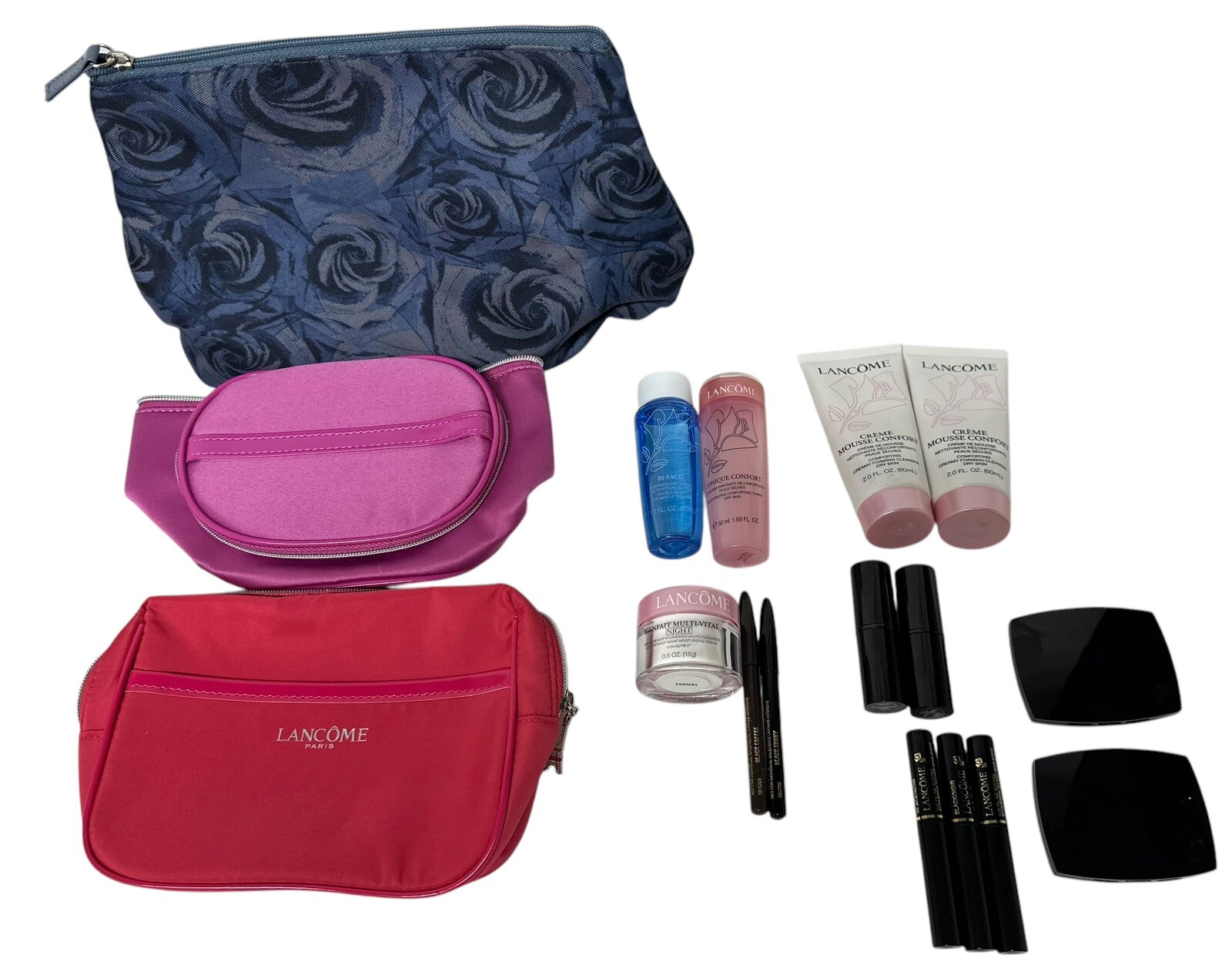 Lancôme Vintage makeup 17+ Pieces Blush Eyeshadow Mascara Bag Skincare Lancome
