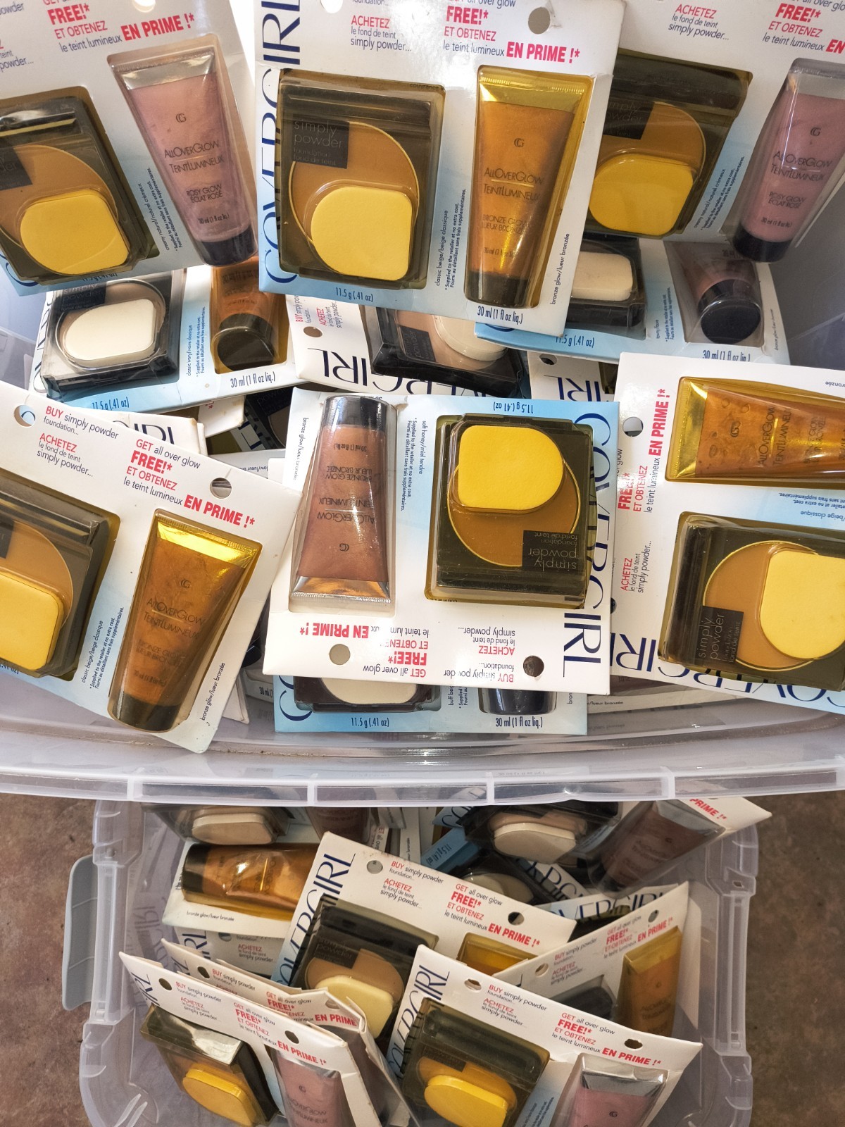 Huge High End Makeup Lot 4 CoverGirl Powder & Highlighter Kits READ