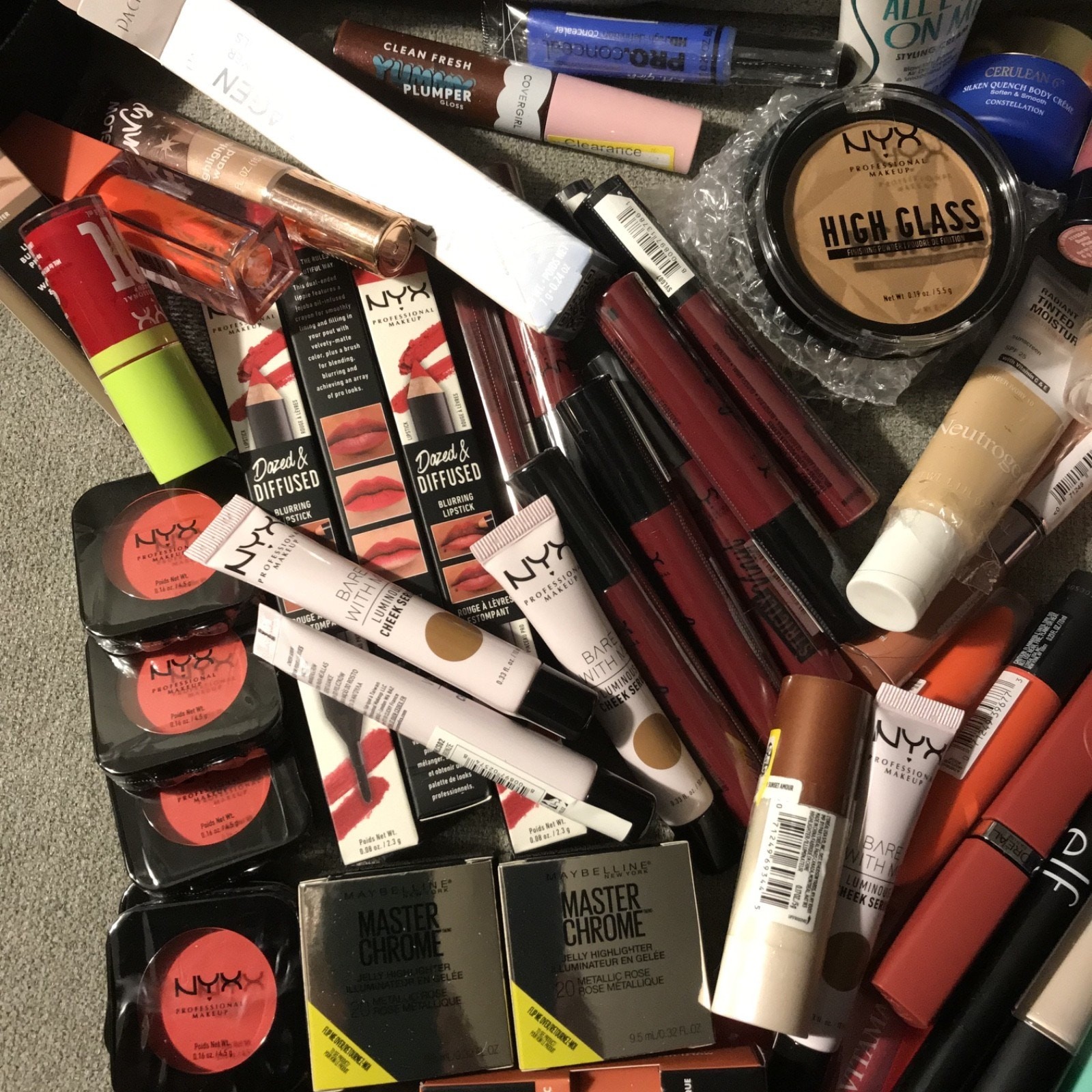 Mixed Makeup Lot All New items/ Resellers/ Drugstore makeup 50 items