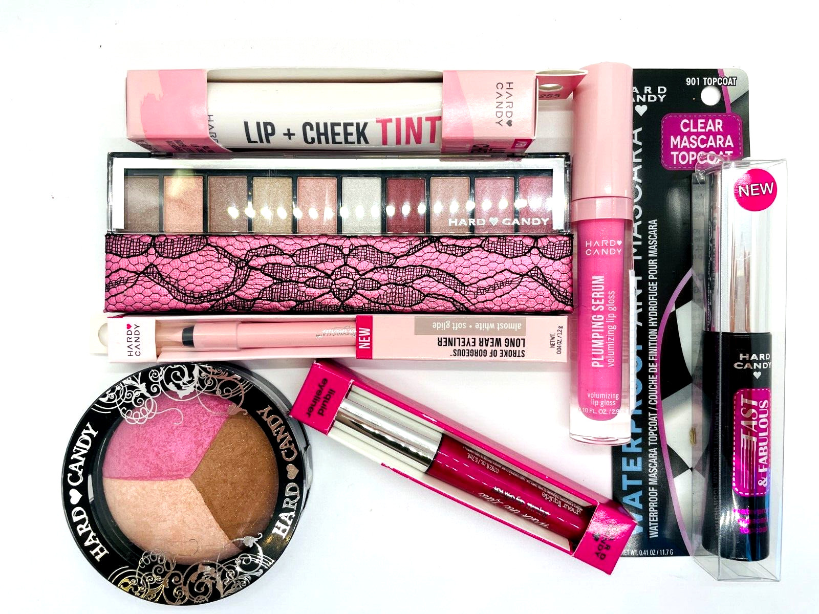 Lot of 7~ Hard Candy Makeup PINK SHADES!! AS SHOWN ~ New Sealed!!