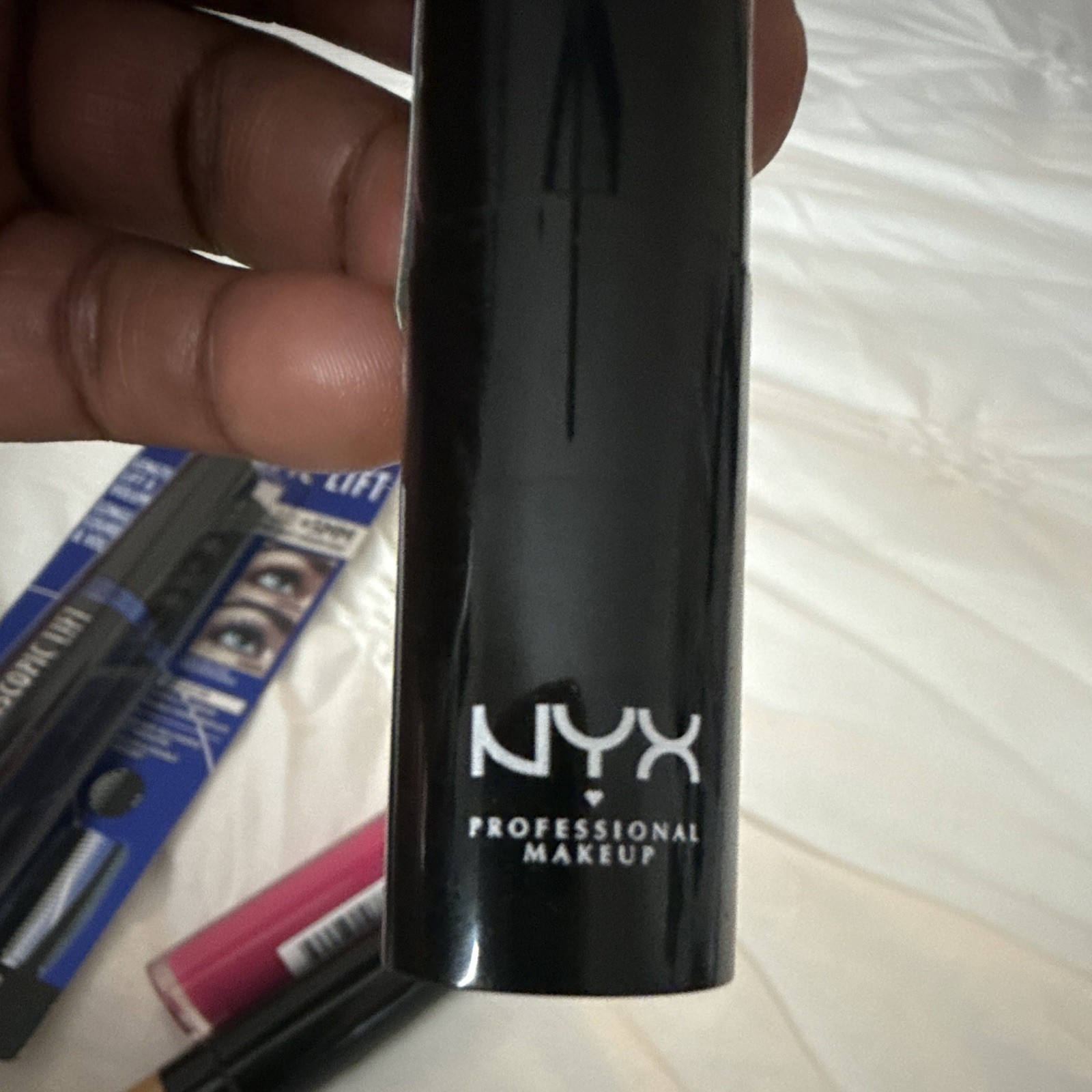 Revlon ColorStay Concealer, L’Oréal Telescopic Lift, NYX Smooth Whip, Full/Trav