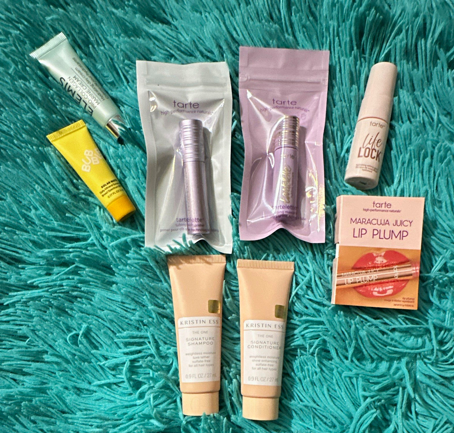 Tarte 8pcs Travel Set:Maracuja LipPlump/Setting Spray/Mascara + Kristin Ess S/C