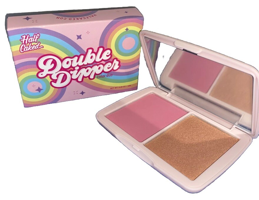 (2-PACK) Half Caked Double Dipper Color Duo Girls Tour .20oz Blush + Highlighter