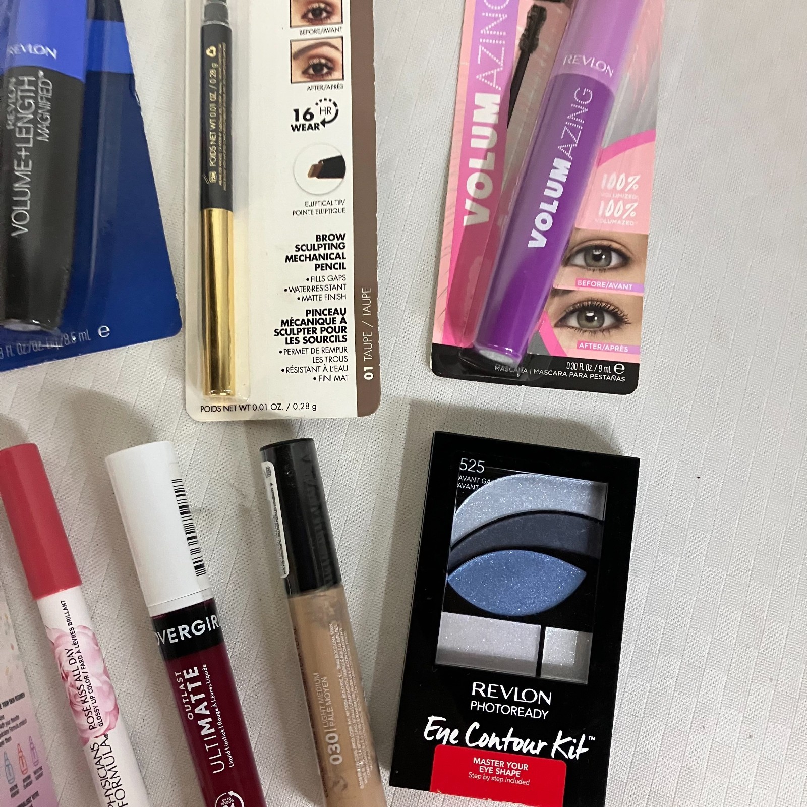 Revlon Mascara Maybelline L’Oréal Lot of 10 Drugstore Makeup Items New Sealed