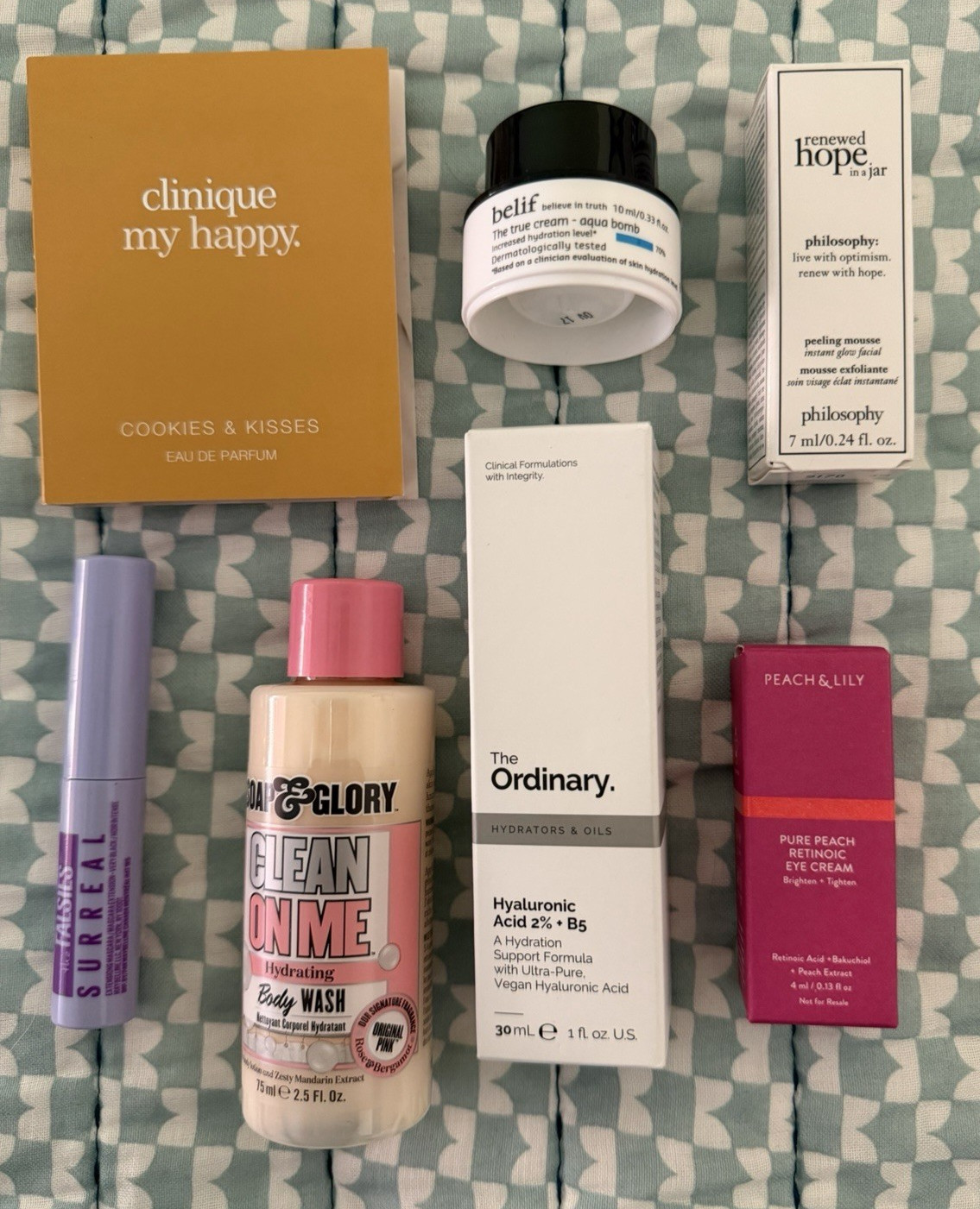 Mix Assorted Beauty Products Makeup Skincare Perfume Lot Mini Travel Sample +Bag
