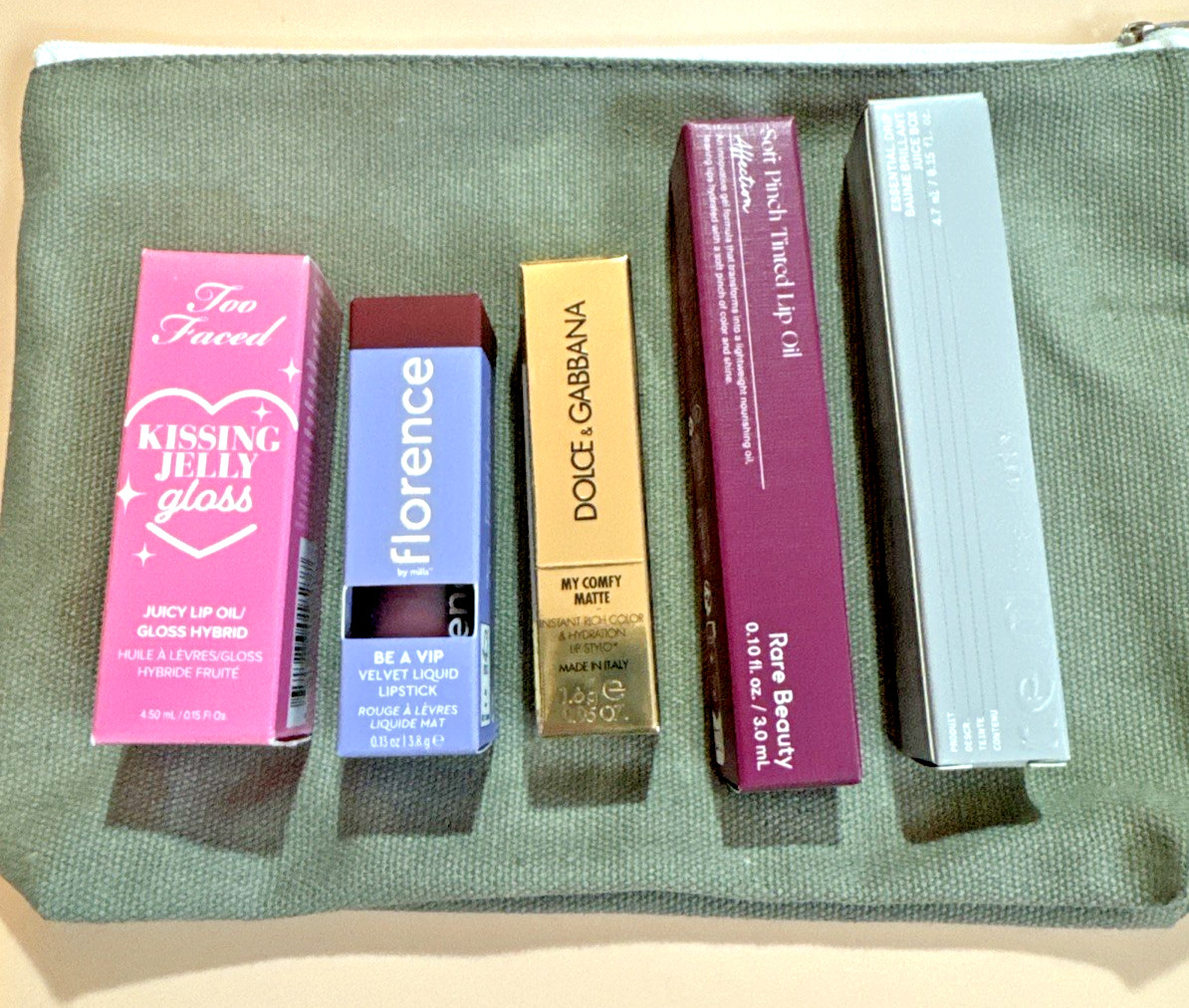 Ulta Beauty Lip Bundle: Rare Beauty Dolce & Gabbana Too Faced REM Florence NEW!